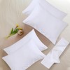 NAFAY LIVING White Pillow Cases 4 Pack Cotton 300 Thread