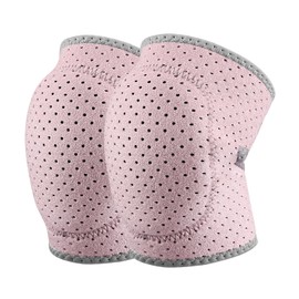 Knee Pads for Work & Sports - Thick Sponge Cushion, Anti-Slip & Collision Avoidance Design - Breathable Adjustable Knee Protector for Running, Cycling, Dance, Gardening - Men/Women (Pink)