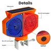 Solar Strobe Warning Light, 3 Working Modes Double Side Red