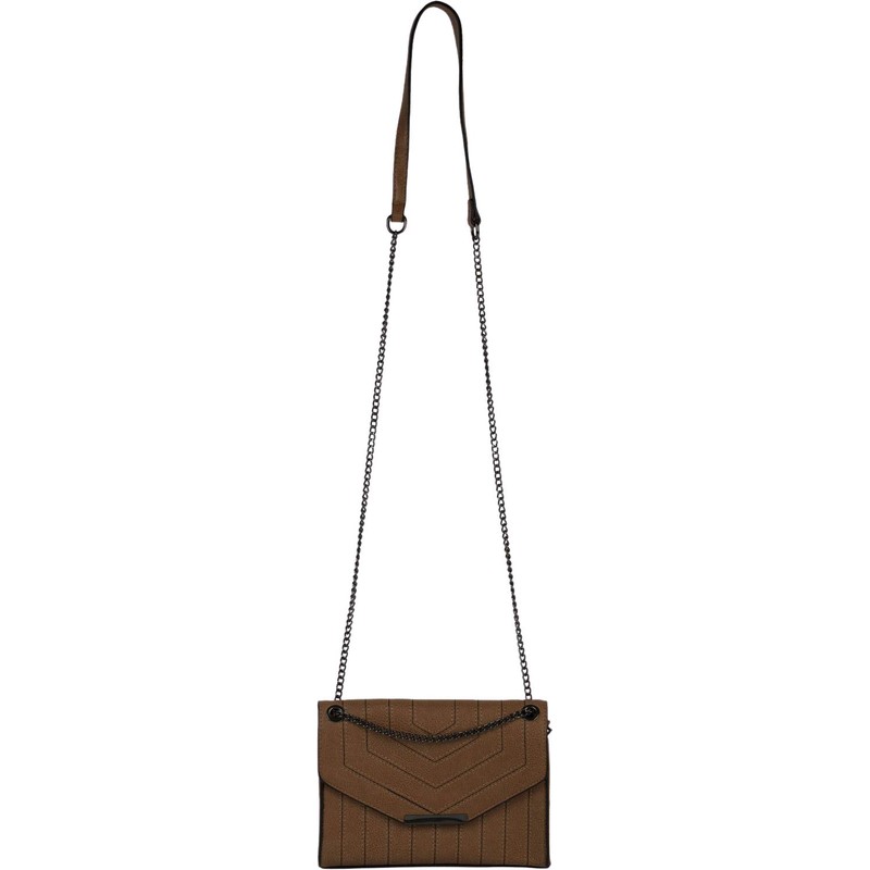 styleBREAKER Women's Shoulder Bag with Decorative Stitching and Chain Shoulder