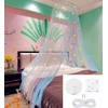 Eimilaly Two-tone Bed Canopy Stars Glow in the Dark White