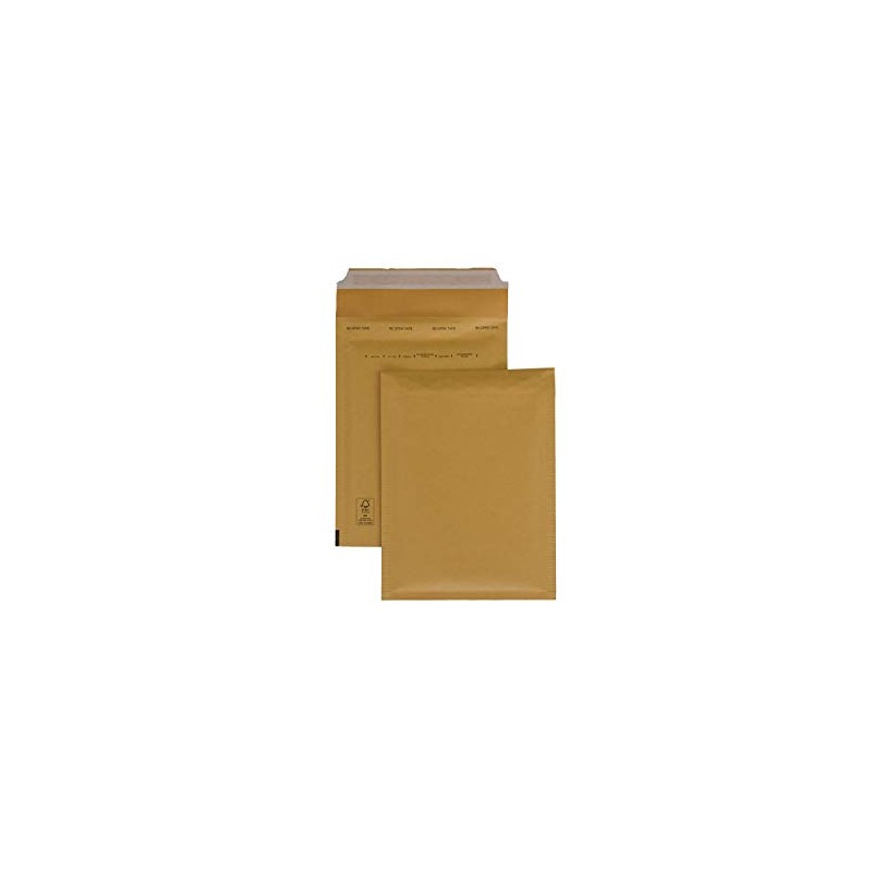 SmithPackaging Bubble Padded Envelopes, Gold, 150mm x 215mm, Pack of