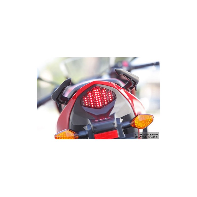 Integrated Sequential LED Tail Lights Smoke Lens fits Honda CBR500R