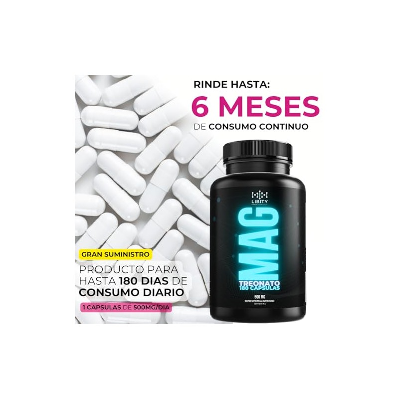 Treonato Magnesio 100 Puro Alta Absorción Máxima Pureza Elemental Contiene