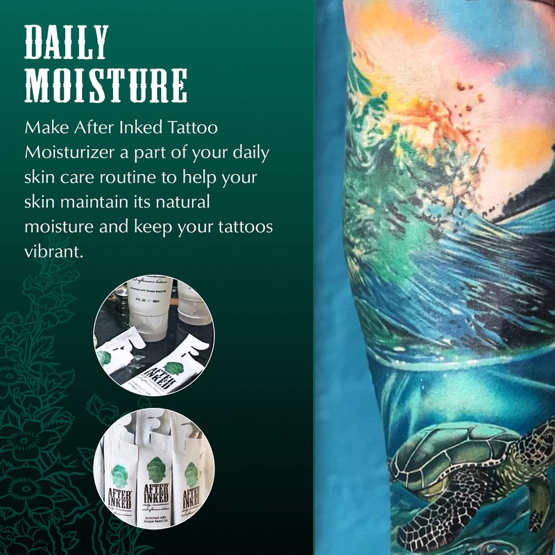 Vegan Tattoo Aftercare Lotion by After Inked. Best for new
