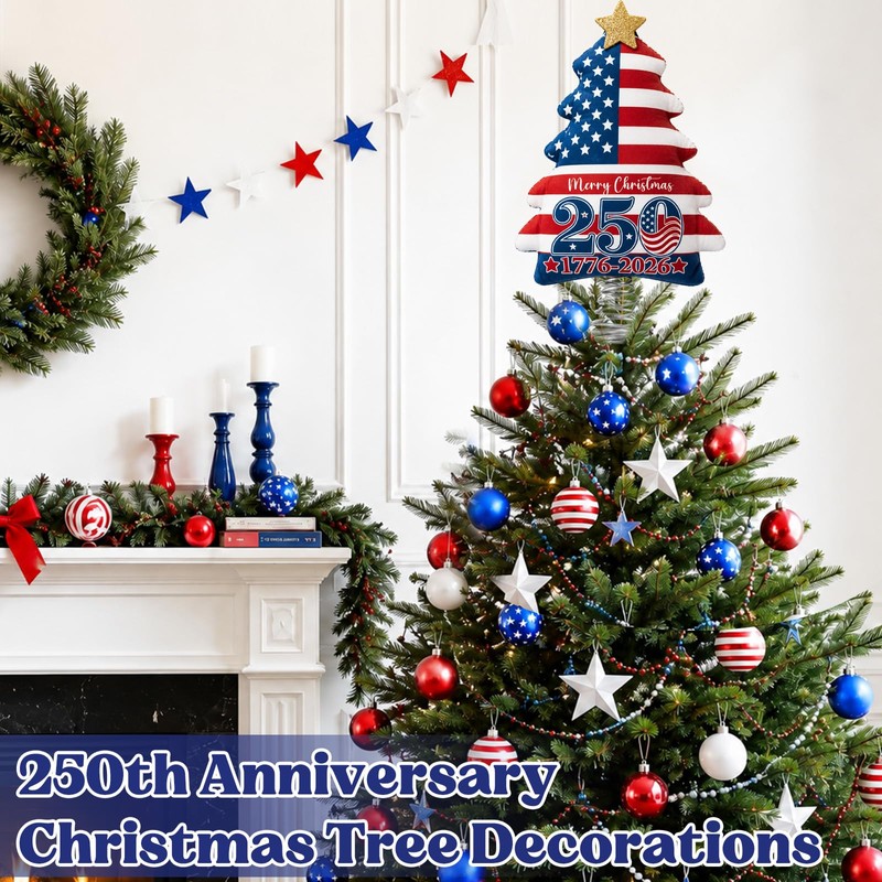 250th Christmas Tree Topper 250 Anniversary Christmas Tree Decoration