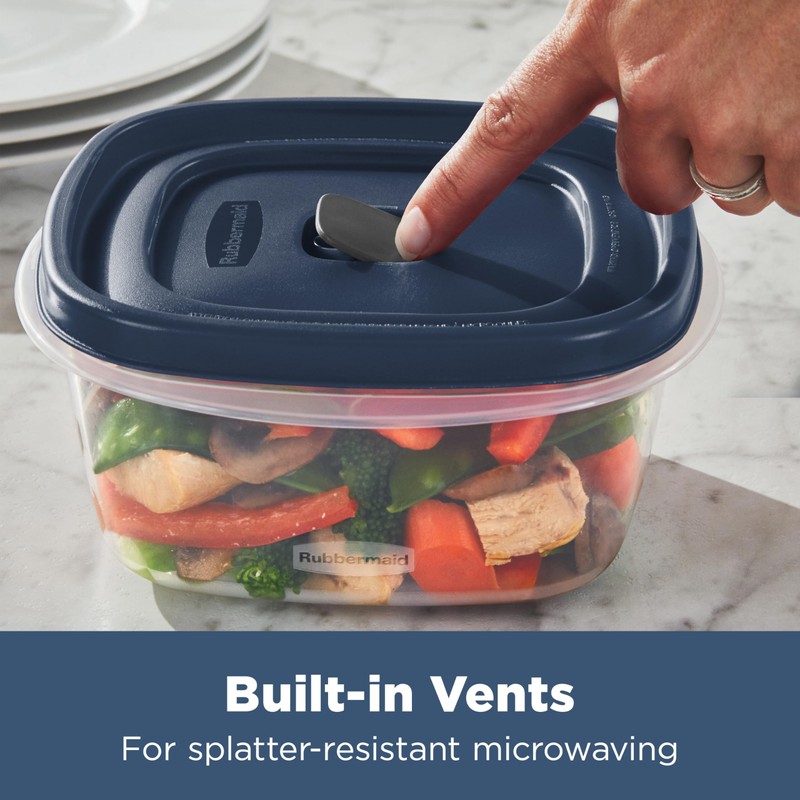 Rubbermaid Easy Find Lids® Food Storage Containers with Vented Lids,