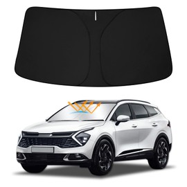 D-Lumina - Parasol de parabrisas para Kia Sportage 2023 en adelante, protector de visera frontal plegable que bloquea los rayos UV, paquete de accesorios interiores de Kia y desembala fácilmente