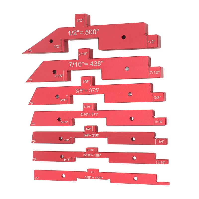 Router Table Setup Bars 7pcs Aluminum Setup Blocks Height Gauge