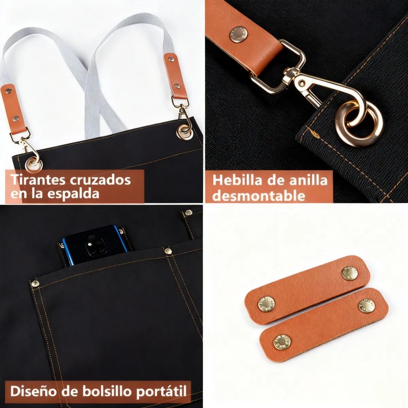 10 Pzs Mandil Delantal Para Chef Meseros Barbería Pintores
