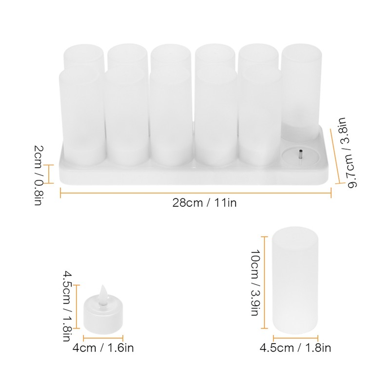 Colourful LED Candle Light Rechargeable Simulation Flameless Tea Candle Lights