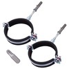 SKIR'CO Black Rubber Coated Pipe Clamps for 75-80mm Pipe Wall