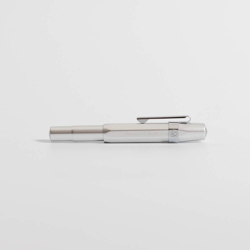Kaweco AL Sport Fountain Pen Silver, Fine Nib Sport Octagonal