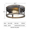Osimir 2-Light Farmhouse Flush Mount Ceiling Light, 12 inch Kitchen