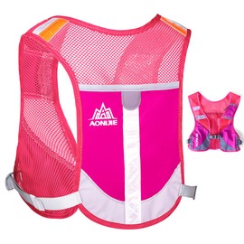 HEARTST Running Rucksack, Marathon, Ultra Lightweight 5.3 oz (150 g), Outdoor, Trelan Zack, 0.8 gal (2.5 L), Running Backpack, Hydration Pack Bag, Running Vest, Reflective Stripes, Selectable, 16.9 fl
