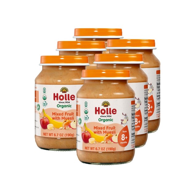 Holle Organic Baby Food Jars (Mixed Fruit Muesli) - Six Jars