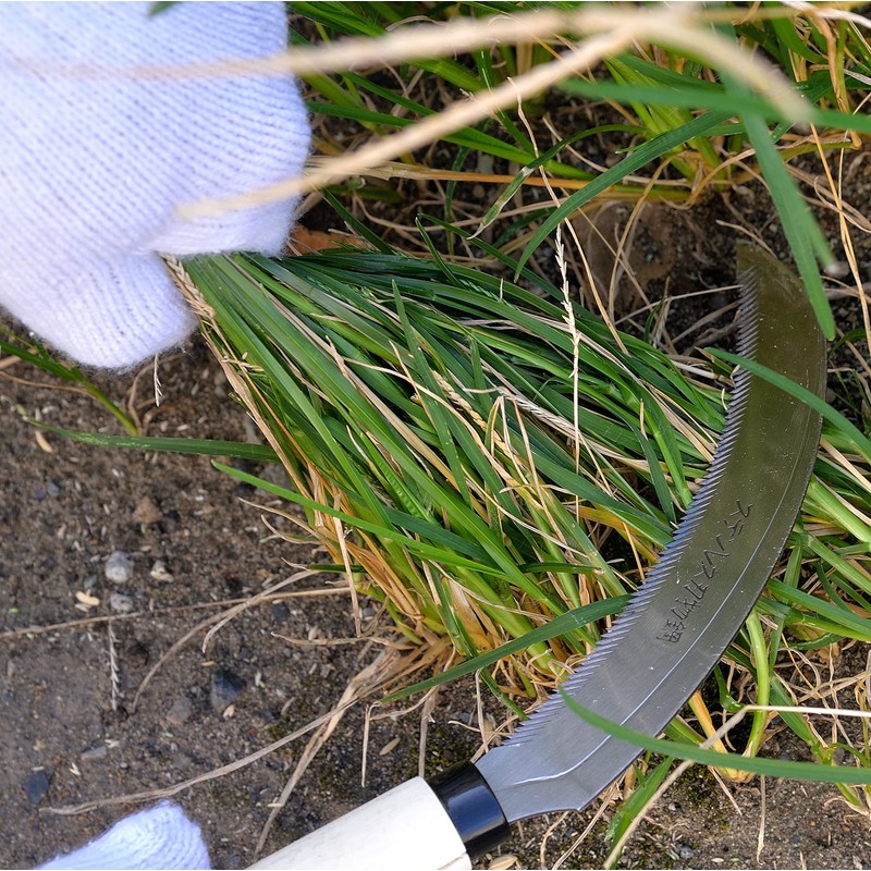 KAKURI Serrated Sickle Garden Tool 6.7", Weeding Tool Sickle for