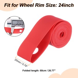 sourcing map 2pcs Bicycle Rim Strip 24" x 20mm PVC Bike Tire Liner Bicycle Wheel Rim Tape Inner Tube Tape Anti-Scratched Guard Cushion Pad Protector for Road MTB Mountain Bike