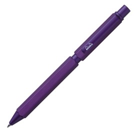 Rhodia Script cf9309 Multifunction Pen, Limited Color, Script Multi-Pen Aubergine, Oil-based, 0.02 inches (0.5 mm), 2 Colors (Black/Red) & Mechanical Pencil, 0.02 inches (0.5 mm), Aluminum Body, Hairline Treatment, Rotary Type