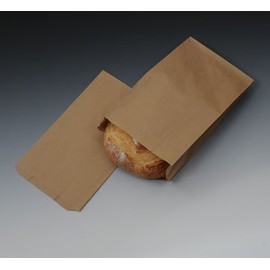 8-1/2" x 4-1/2" x 14" 30 lb. Kraft Paper Bread Bag - (1,000 Bags) - AB-175-8-106