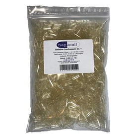 '1000 Empty Gelatine Capsules Clear Size 1 "