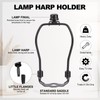 YOKIVE 5 Inch Lamp Harp, Detachable Lamp Shade Holder with