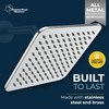 HammerHead Showers Solid Metal 8 Inch Square Rainfall Shower Head,