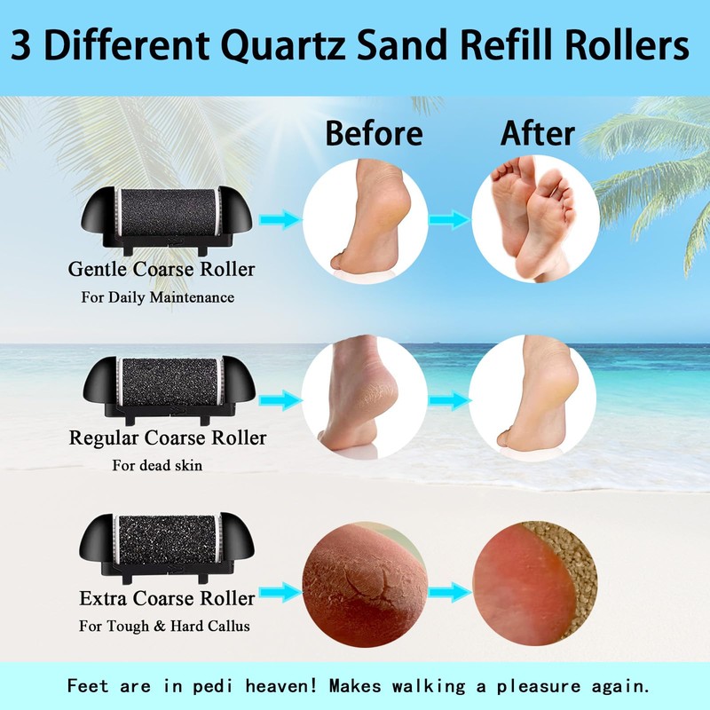 CIVYPRO Extra Coarse 3 Refill Rollers for Electric Feet Callus