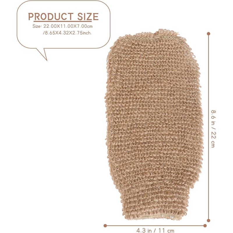 Guantes exfoliantes de yute FOMIYES – Dúo de 2 para