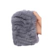 HEIZZI Women's Real Fur Headband & Black Infinity Scarf -