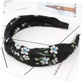 Mikinona 5pcs Womens Printed Hair Hoop Fashionable Cross Knotted Headbands for Comfortable Headdress Random Colors for Daily Wear and Stylish Parties Random Color