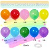 Rainbow Latex Balloons Bright Multicolour Latex Party Balloons set for