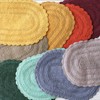 DII Crochet Collection Reversible Bath Mat, Large Oval, 21x34, Dark
