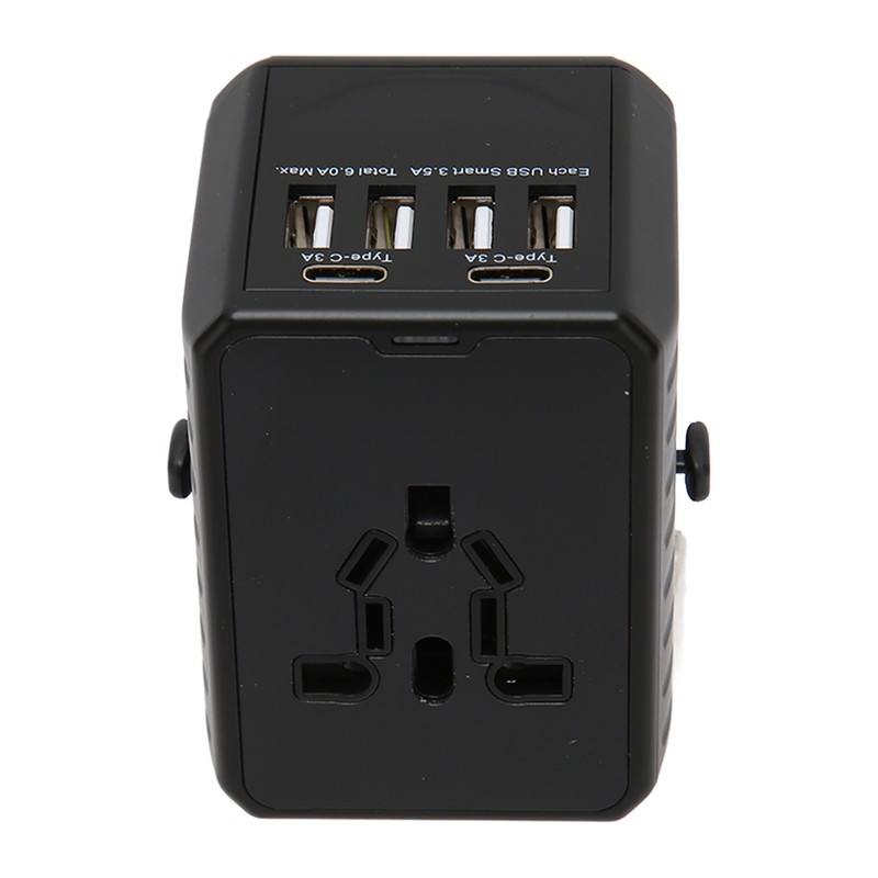 8A Universal Travel Adapter 2 USB C 4 USB A