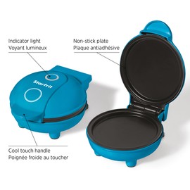 Starfrit 4-In. Electric Mini Pancake Maker, Blue Small Kitchen Appliance, Regular Sized