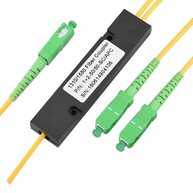 Ciglow Optical Splitter, 1X2 Singlemode Fiber Optical Splitter SC/UPC PCL
