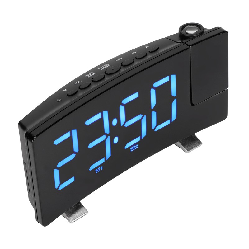 Digital Alarm Clock 180° Projection On Ceiling Wall USB Powered