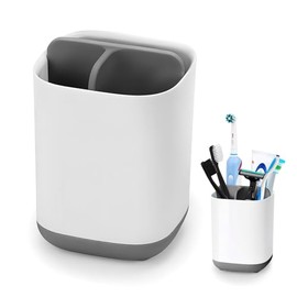 Organizador para Cepillos de Dientes 1pc, 3 Ranuras Porta Pasta de Dientes Desmontable, Soporte de Cepillo para Polvo de Dientes para Baño para Guardar Cepillos de Dientes y Dentífricos (Gris)