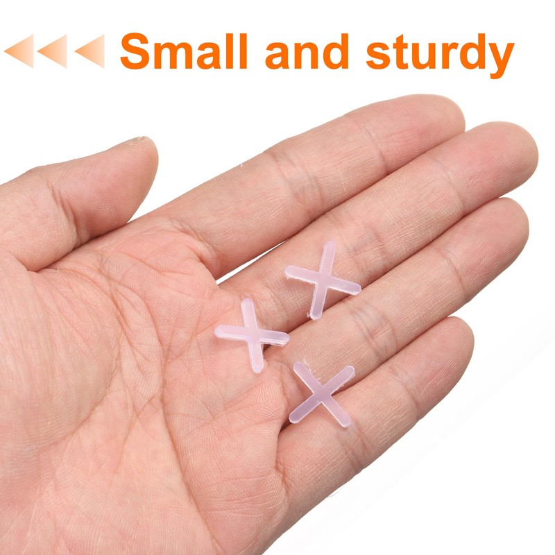 sourcing map 100pcs Tile Spacers 2.5mm Hard Plastic Cross Tiles