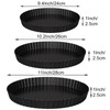 Nonstick Quiche Tart Pan 3 Pack, 28&26&24cm Removable Loose Base