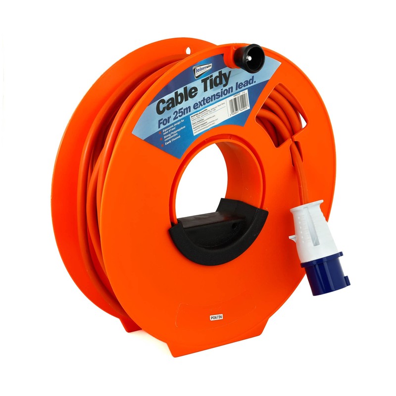 Leisurewize - Heavy Duty 25m Cable Reel Tidy with Handle
