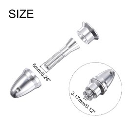 QUARKZMAN RC Airplane Propeller Spinner, 3.17mm Bore and 6mm Output Shaft Propeller Adapter Saver for Brushless Motors and Speed Controller, Pack of 6