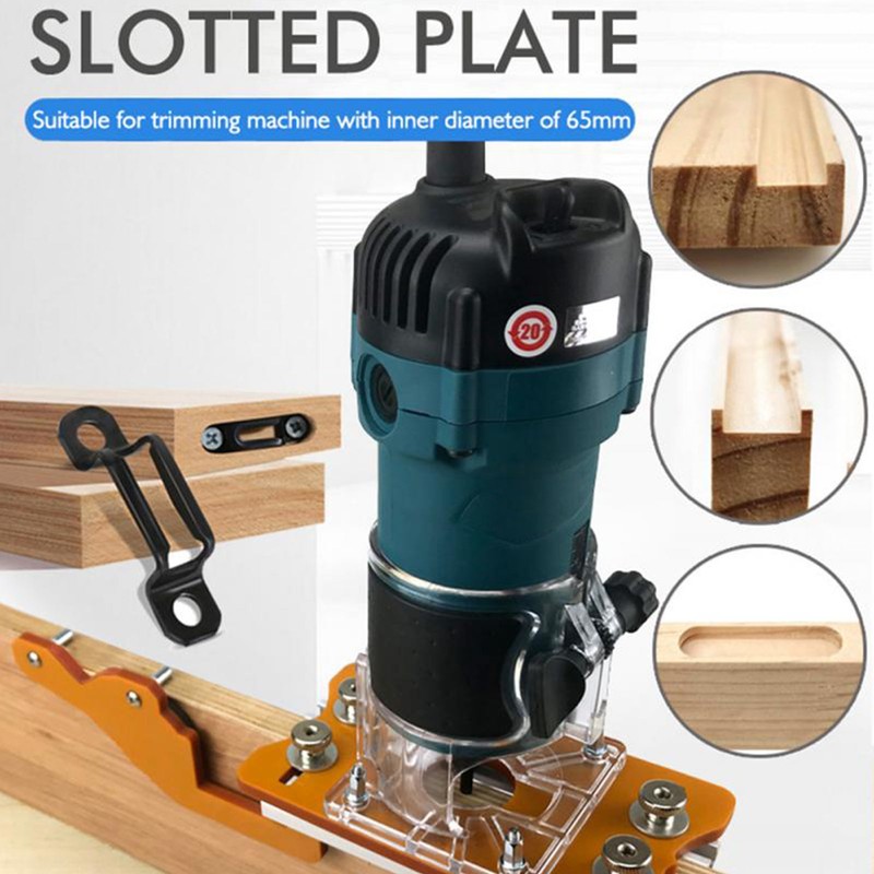 Wood Router Slotting Bracket 5 To 56mm Adjustable Base Trimmer