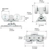 JUBEST Pocket Door Rollers Assembly, Commercial Grade Rollers Replacement, Top