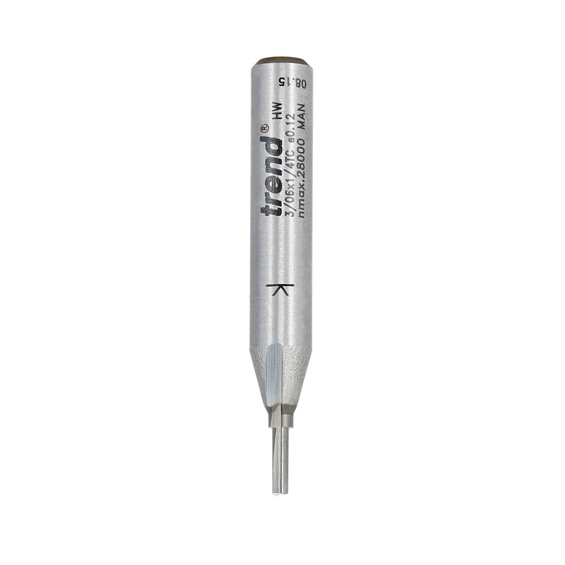 Trend Professional Straight Two Flute Router Cutter Bit, 1/4 Inch