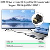 QIANRENON 8K HDMI U-Shaped Angle Display Adapter HDMI 2.1 Male