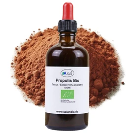 Sala Propolis Solution 10% Alcohol-Free Organic Extract, Suitable for Children and Animals, 100 ml Pipette