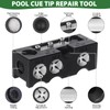 11-in-1 Billiards Pool Cue Tip Shaper, Aluminum Alloy Pool Stick