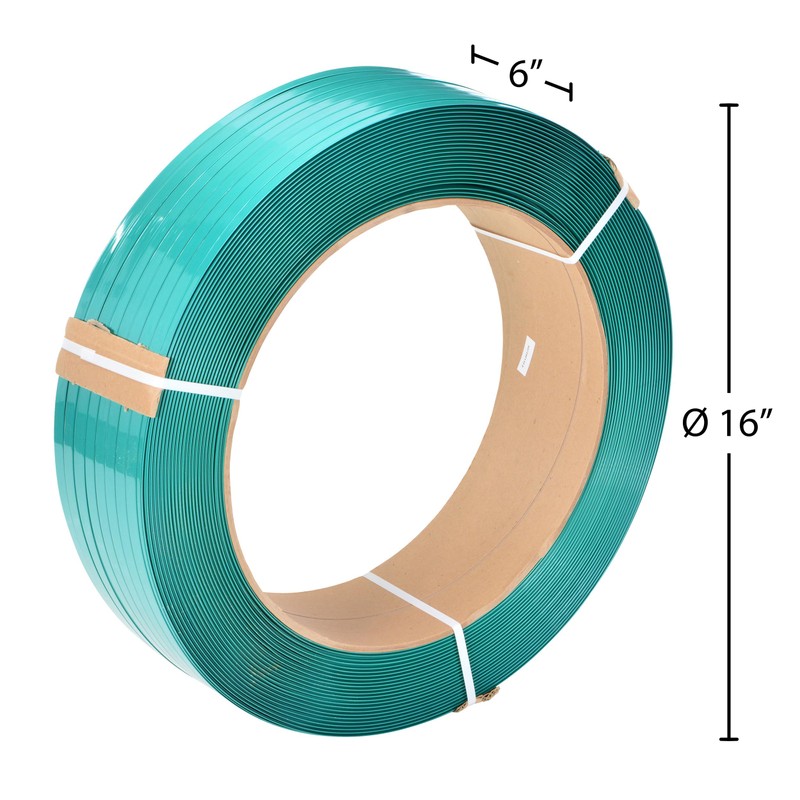 Vestil PN-58-16X6-GN Polyester Strapping 5/8 in. Width 16 in. x