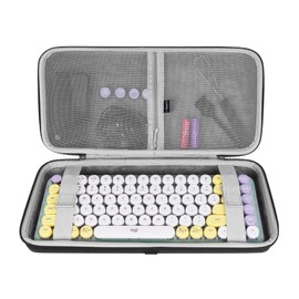 Geekria 75%-80% Funda para Teclado, Carcasa Dura, Bolsa de Transporte de Viaje para Teclado portátil inalámbrico de 84 Teclas, Compatible con Keychron K2, Pop mecánico
